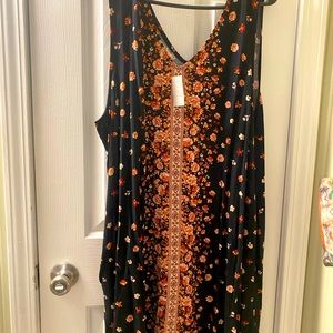 XXL Maurice’s tank dress with pockets .  Floral print